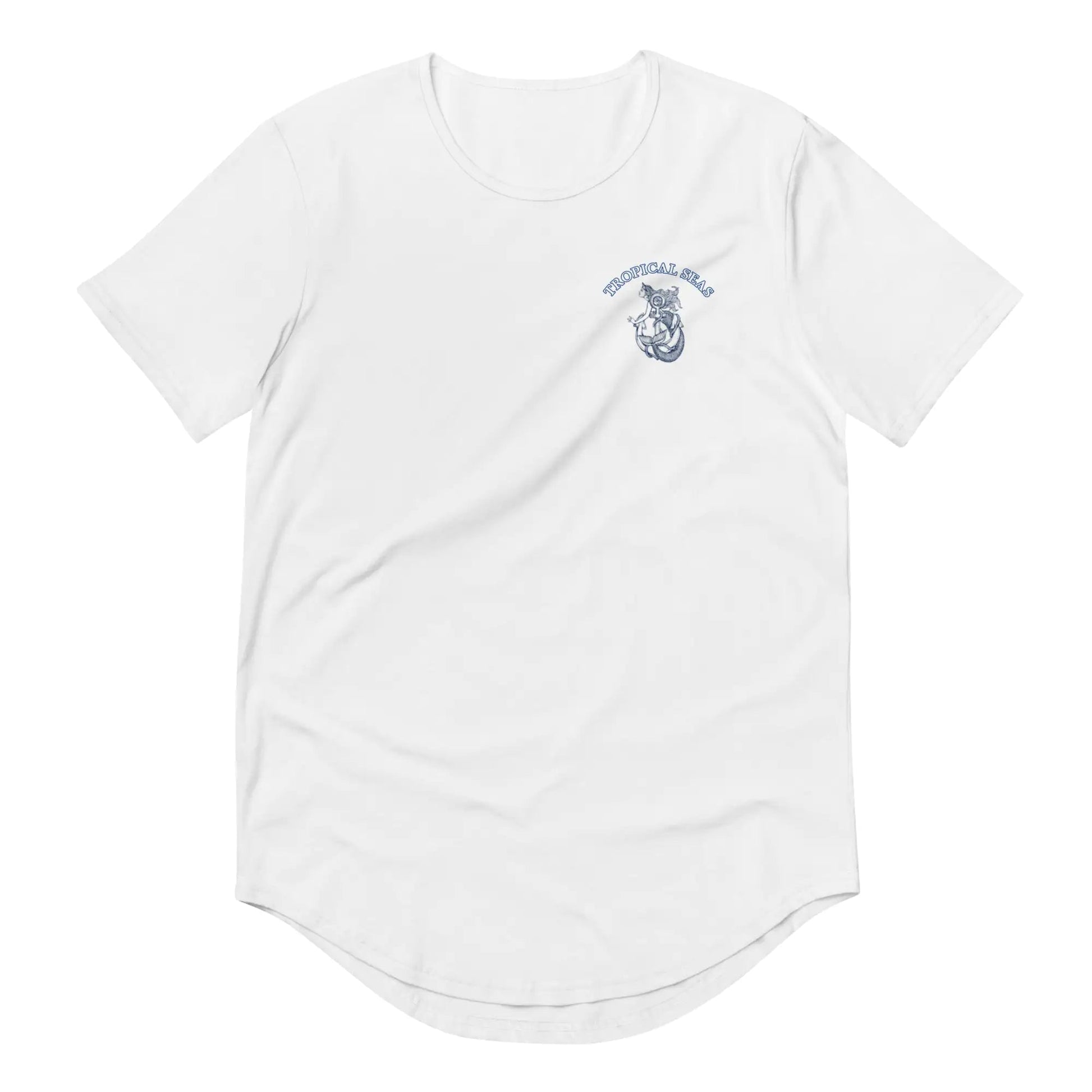 Men's Curved Hem Ancient Mermaid Anchor T-Shirt - Purcell's Clothing Company - 