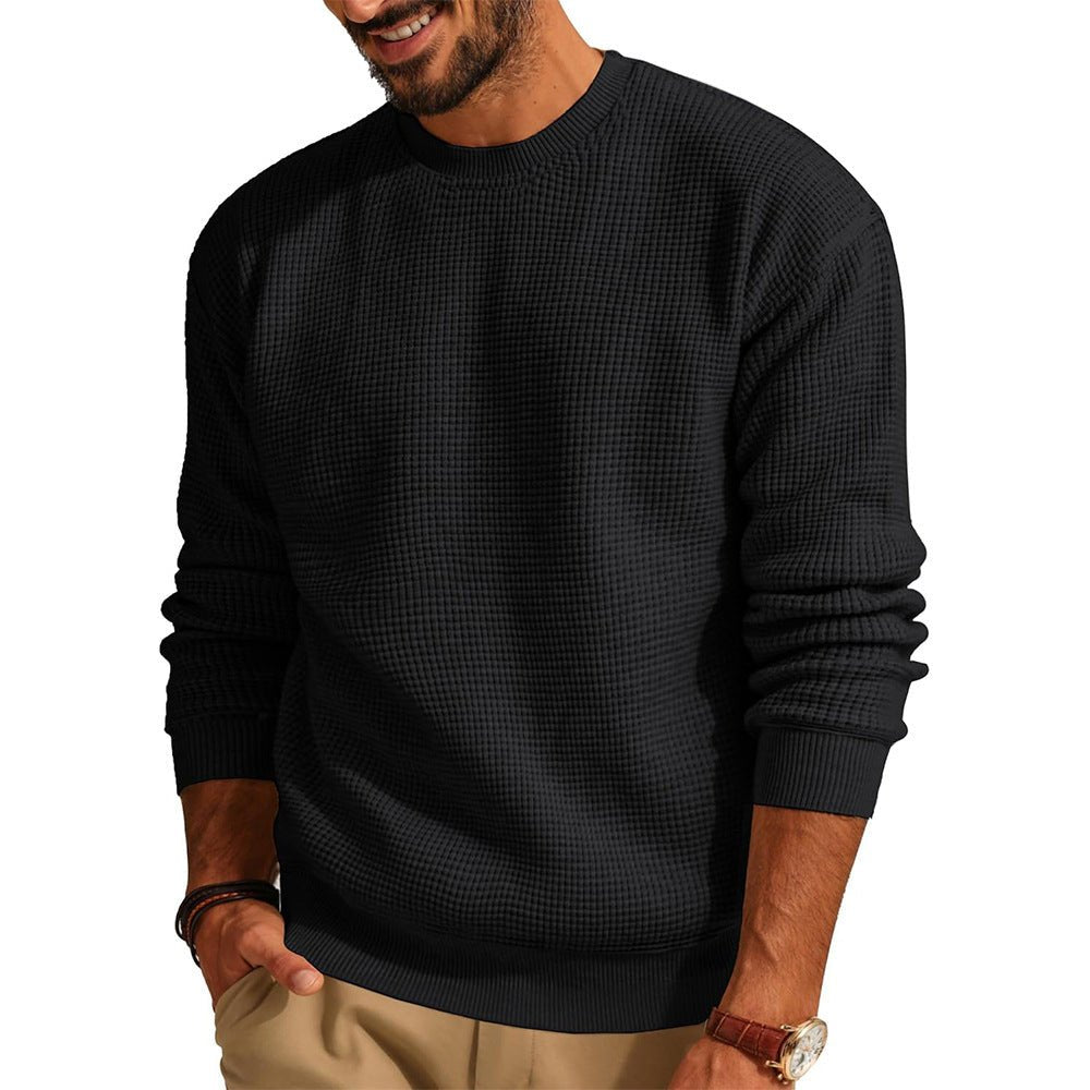 Men's Fashion Solid Color Waffle Casual - Purcell's Clothing Company - 0