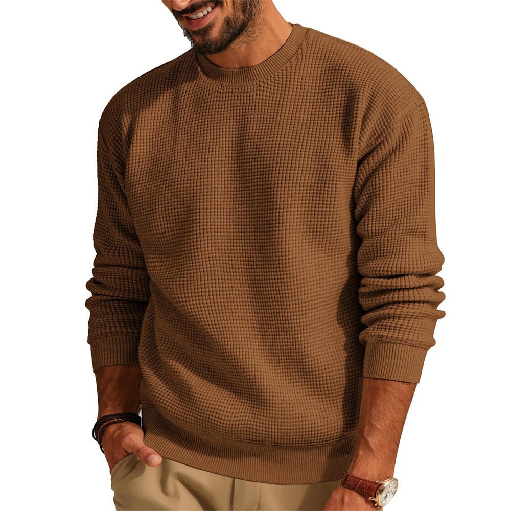 Men's Fashion Solid Color Waffle Casual - Purcell's Clothing Company - 0