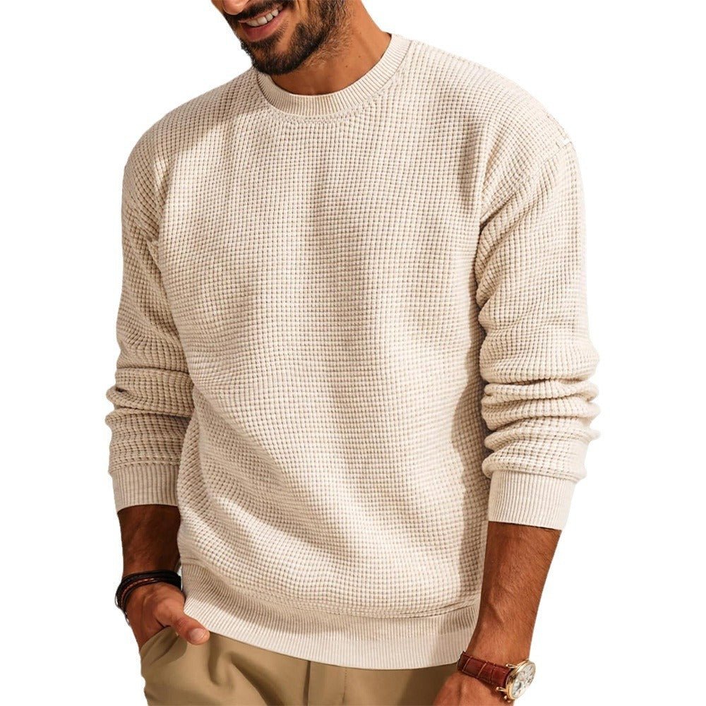 Men's Fashion Solid Color Waffle Casual - Purcell's Clothing Company - 0