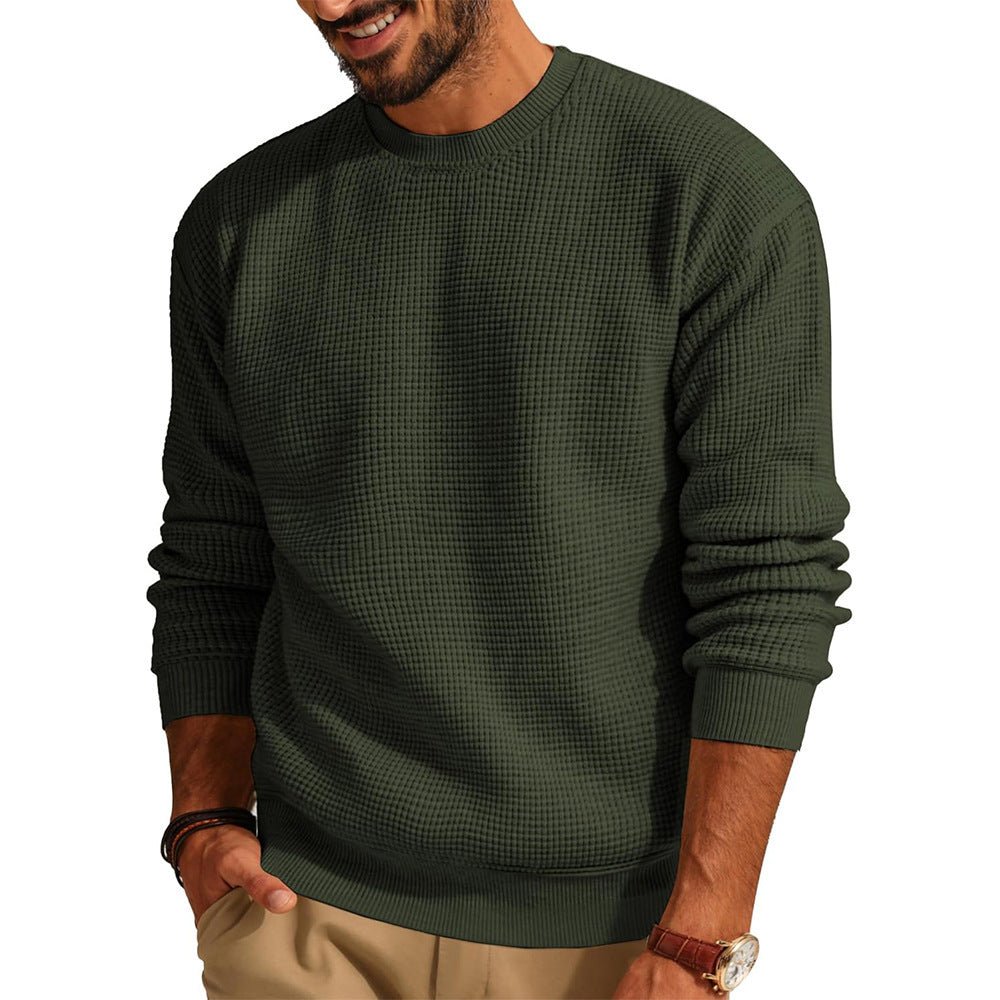 Men's Fashion Solid Color Waffle Casual - Purcell's Clothing Company - 0