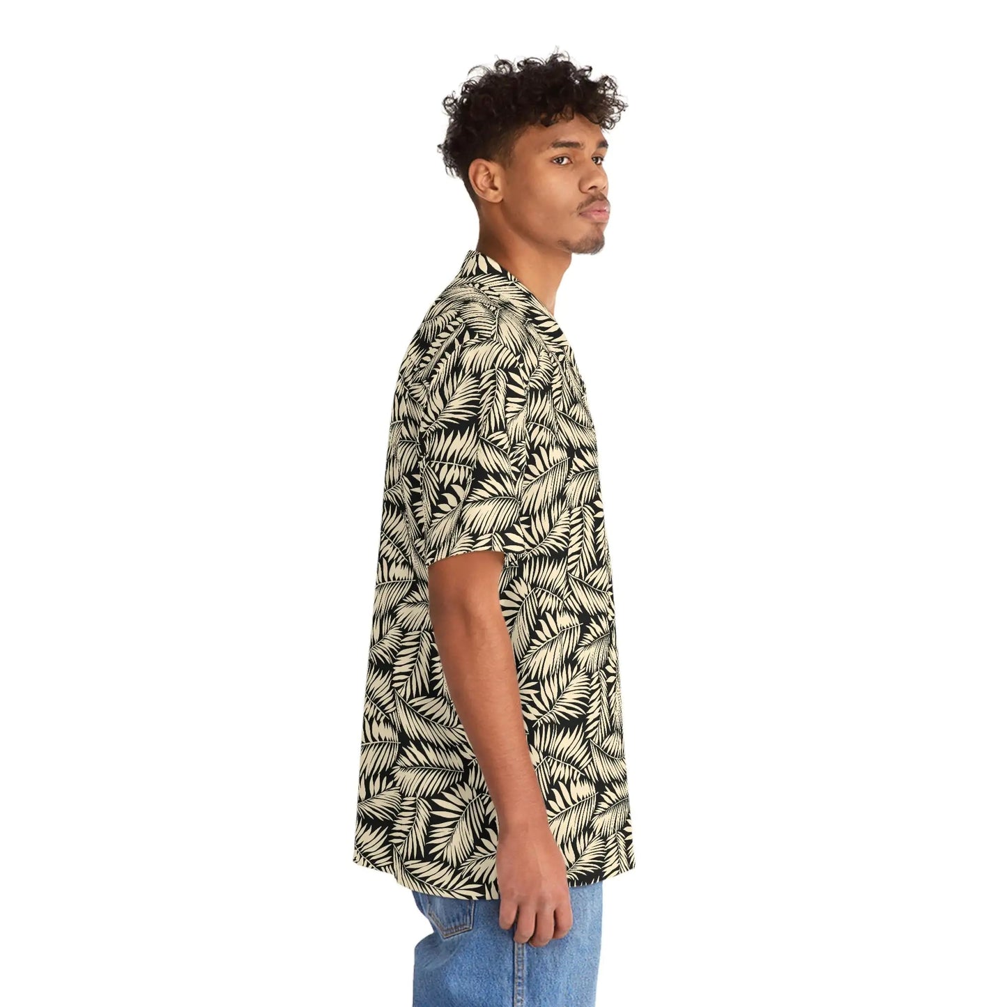 Men's Golden Night Tropical Floral Print Hawaiian Shirt - Purcell's Clothing Company - 