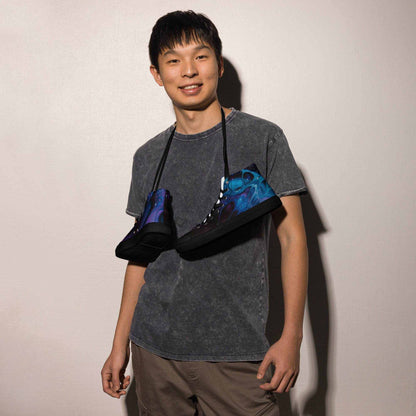 Dark Galaxy Colored High Top Canvas Shoes - Purcell's Clothing Company