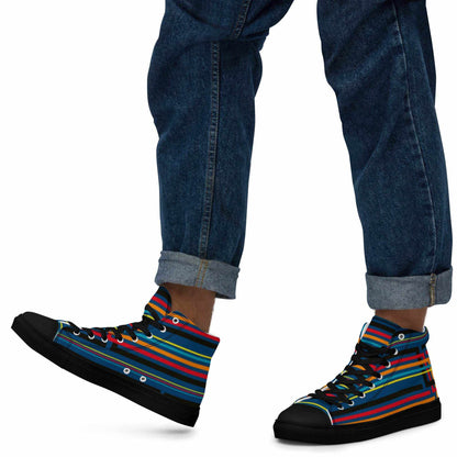 Colorful High Top Canvas Shoes - Purcell's Clothing Company
