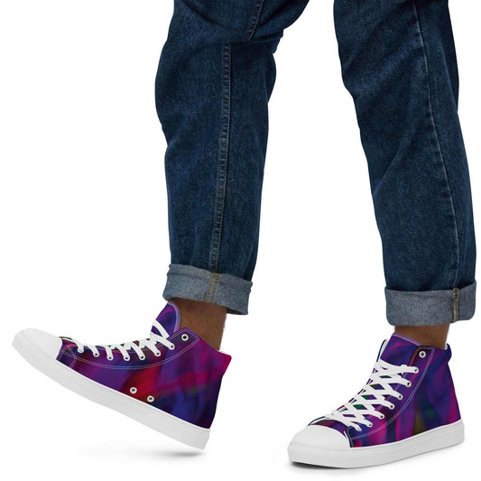 Retro Galaxy Colored High Top Canvas Shoes - Purcell's Clothing Company