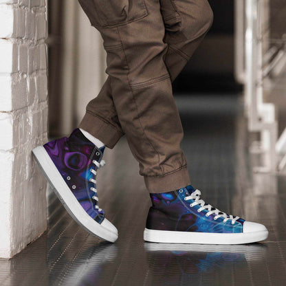Dark Galaxy Colored High Top Canvas Shoes - Purcell's Clothing Company