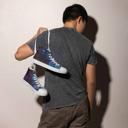 Dark Galaxy Colored High Top Canvas Shoes - Purcell's Clothing Company
