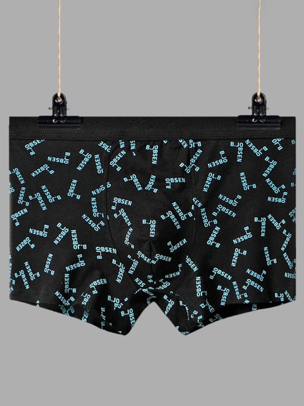 Men's Mid Waist Cotton Breathable Print Boxer Briefs - Purcell's Clothing Company - 