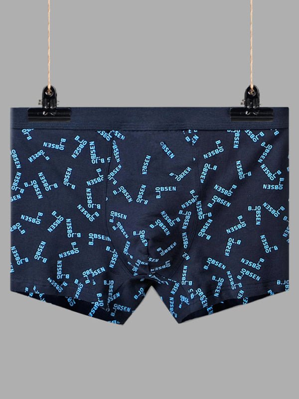 Men's Mid Waist Cotton Breathable Print Boxer Briefs - Purcell's Clothing Company - 