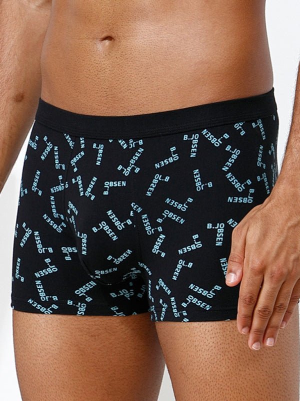 Men's Mid Waist Cotton Breathable Print Boxer Briefs - Purcell's Clothing Company - 