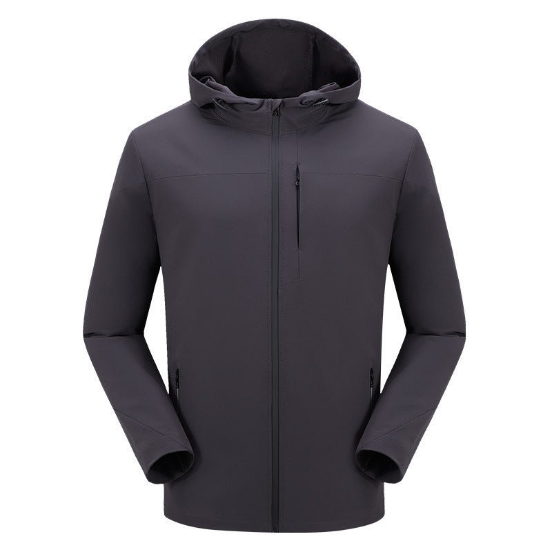 Men's movement in the spring and autumn season, men's single layer elastic mountaineering jackets, waterproof, windproof, breathable and caprant riding clothes - Purcell's Clothing Company - 0