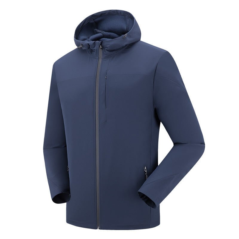 Men's movement in the spring and autumn season, men's single layer elastic mountaineering jackets, waterproof, windproof, breathable and caprant riding clothes - Purcell's Clothing Company - 0