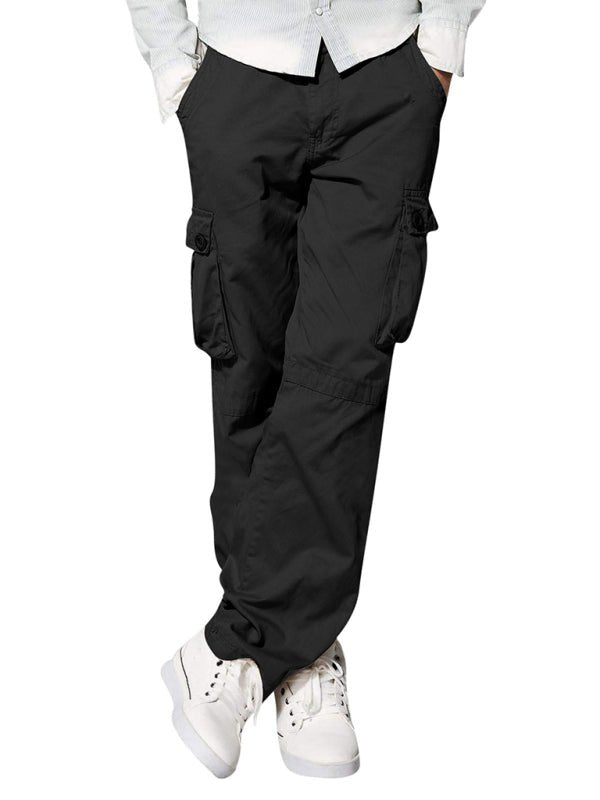 Men's multi - pocket loose casual straight cargo pants - Purcell's Clothing Company - 