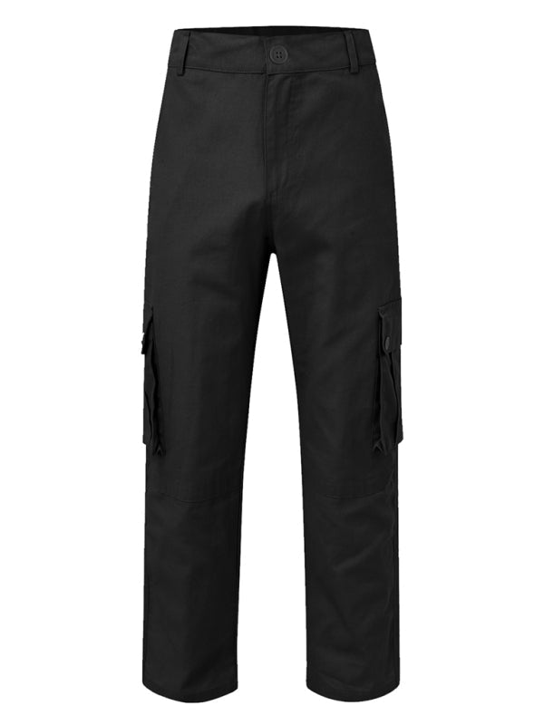 Men's multi - pocket loose casual straight cargo pants - Purcell's Clothing Company - 