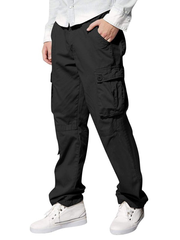 Men's multi - pocket loose casual straight cargo pants - Purcell's Clothing Company - 