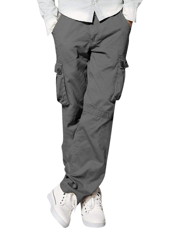 Men's multi - pocket loose casual straight cargo pants - Purcell's Clothing Company - 