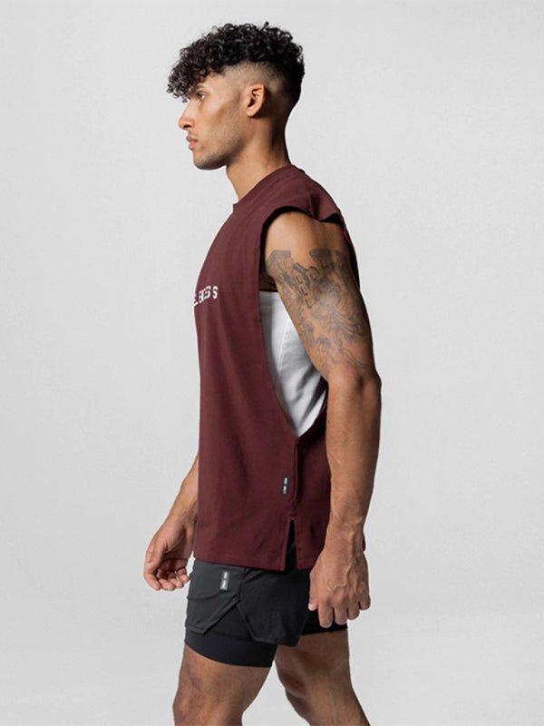 Men's Sports Loose Round Neck Quick Dry Sleeveless Vest - Purcell's Clothing Company - 