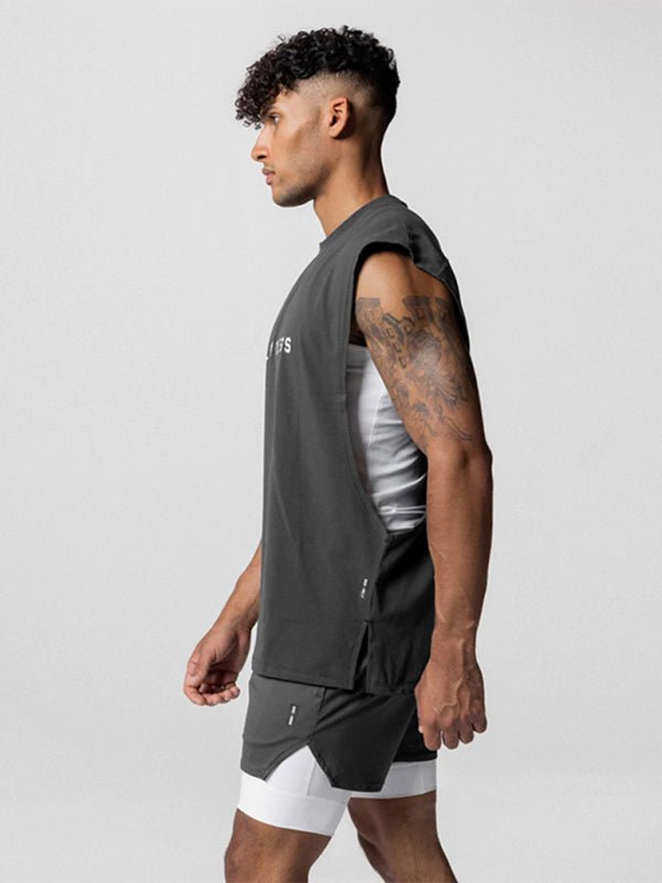 Men's Sports Loose Round Neck Quick Dry Sleeveless Vest - Purcell's Clothing Company - 