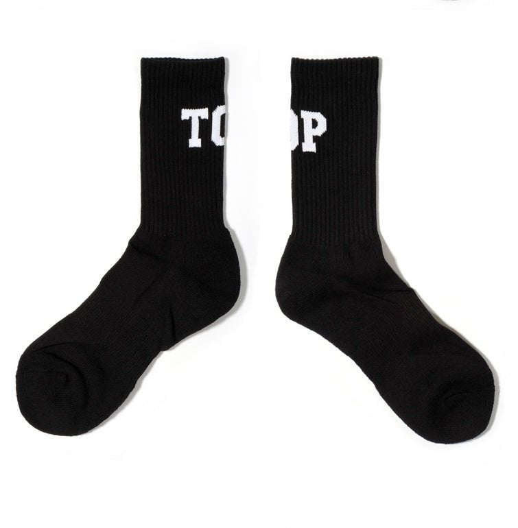 Men's white and black TOP plain sports socks - Purcell's Clothing Company - 0