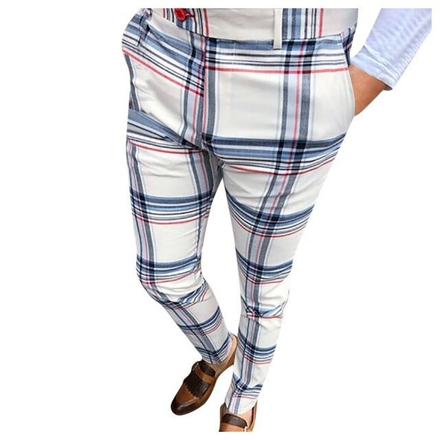 New Mens Fashion Plaid Pants Men Streetwear Hip Hop Pants - Purcell's Clothing Company - 0