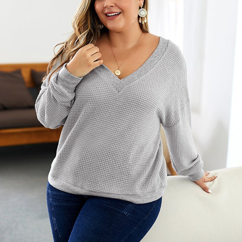 Plus Size Knitted Autumn Blouse - Purcell's Clothing Company - 0