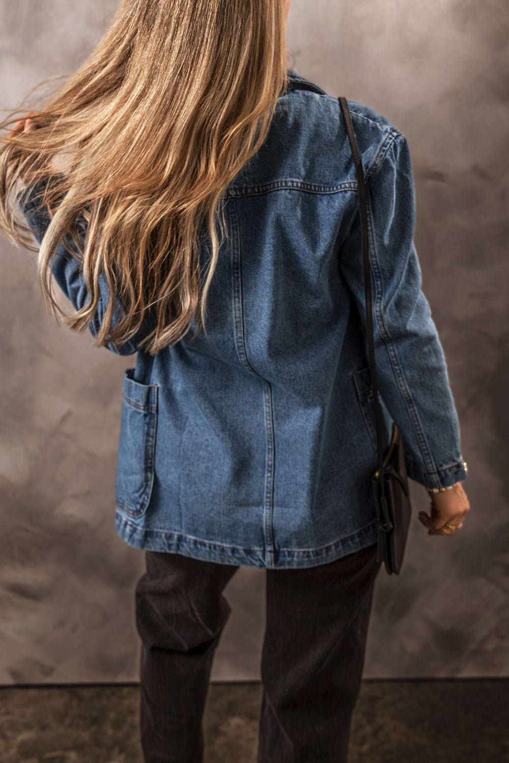 Pocketed Long Sleeve Denim Jacket - Purcell's Clothing Company - 