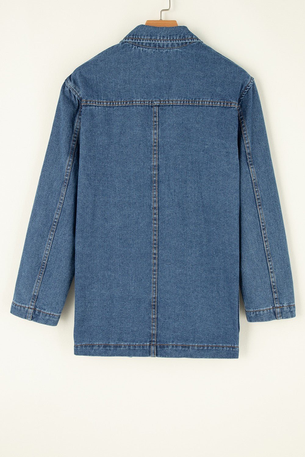 Pocketed Long Sleeve Denim Jacket - Purcell's Clothing Company - 