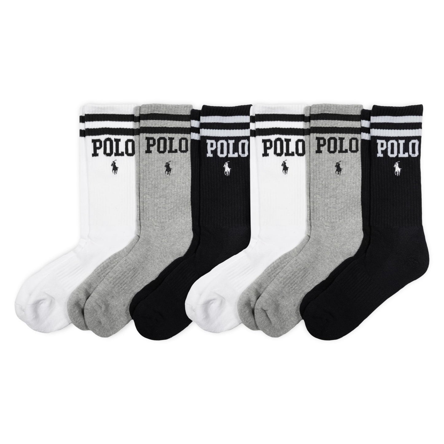 Polo Ralph Lauren Performance Cotton Crew Socks (6 - Pack) - Purcell's Clothing Company - 