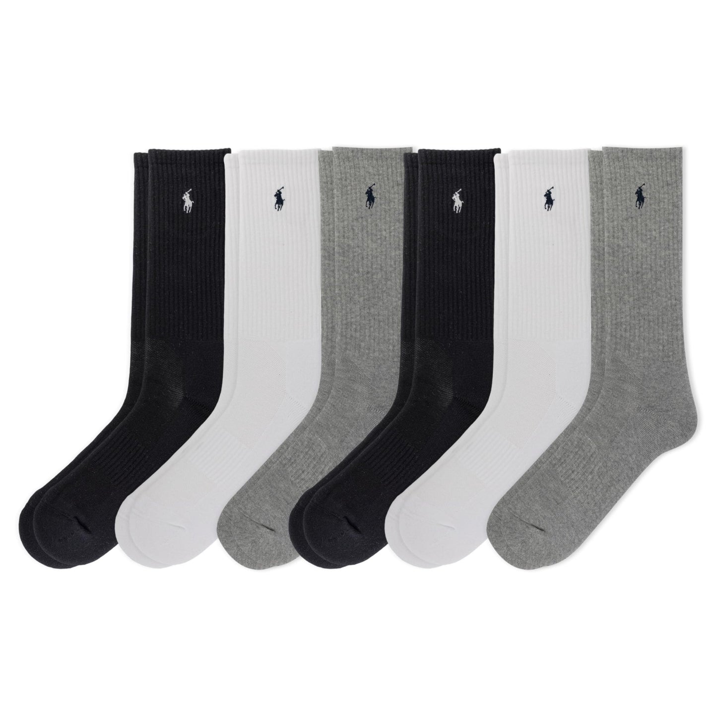 Polo Ralph Lauren Performance Cotton Crew Socks (6 - Pack) - Purcell's Clothing Company - 