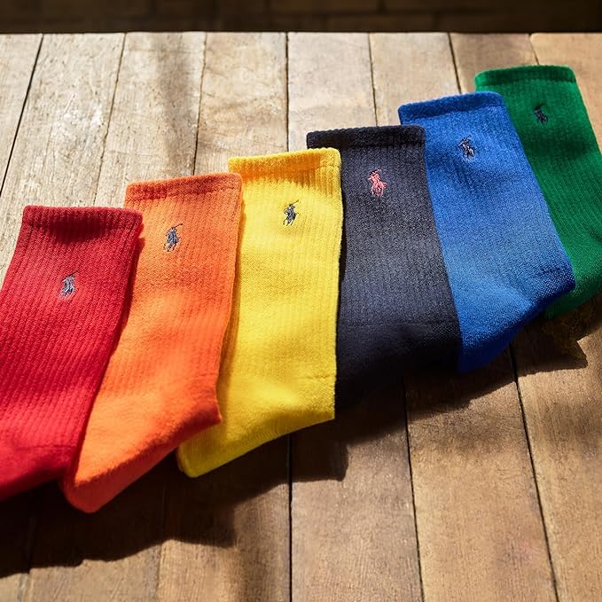 Polo Ralph Lauren Performance Cotton Crew Socks (6 - Pack) - Purcell's Clothing Company - 