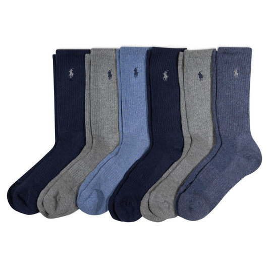 Polo Ralph Lauren Performance Cotton Crew Socks (6 - Pack) - Purcell's Clothing Company - 