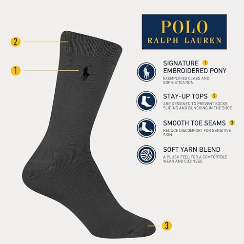 Polo Ralph Lauren Supersoft Dress Socks (3 Pair Pack) - Purcell's Clothing Company - 