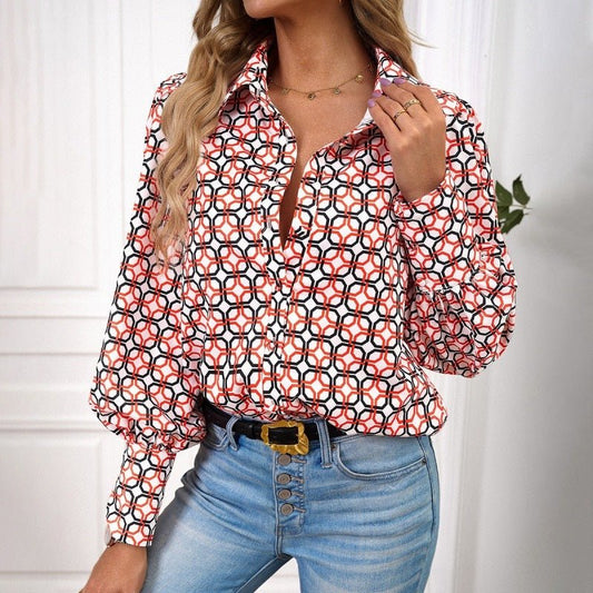 Printed Women's Long - sleeve Shirts - Purcell's Clothing Company - 0