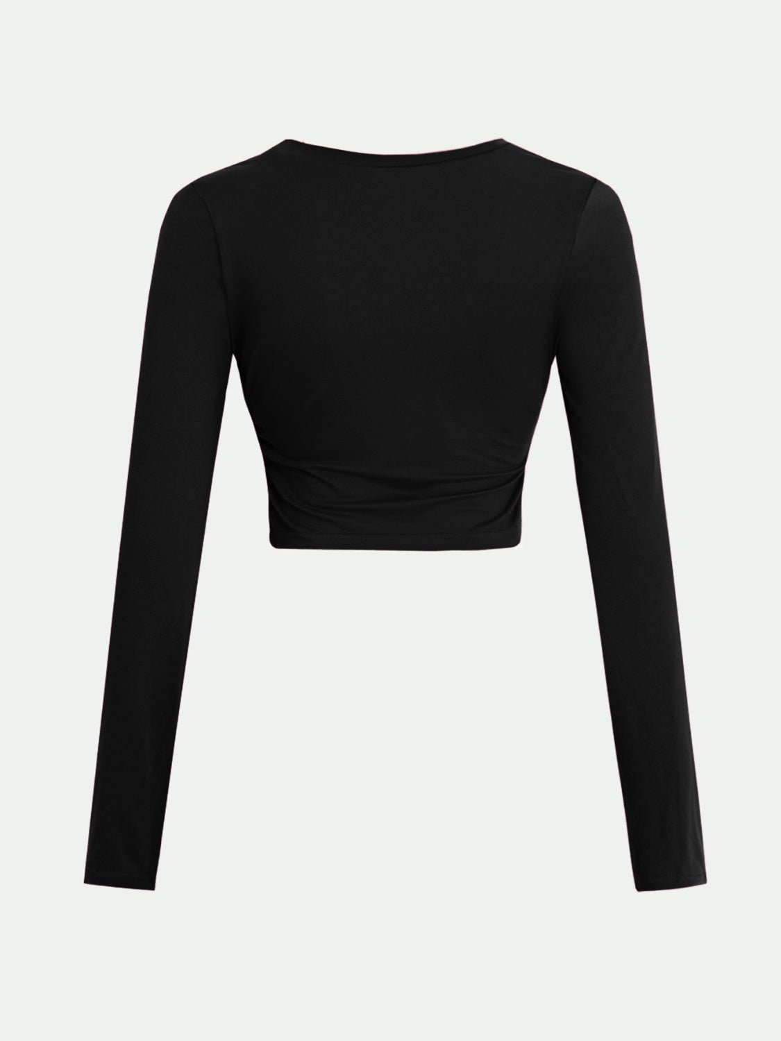 Round Neck Long Sleeve Cropped T-Shirt - Purcell's Clothing Company - 