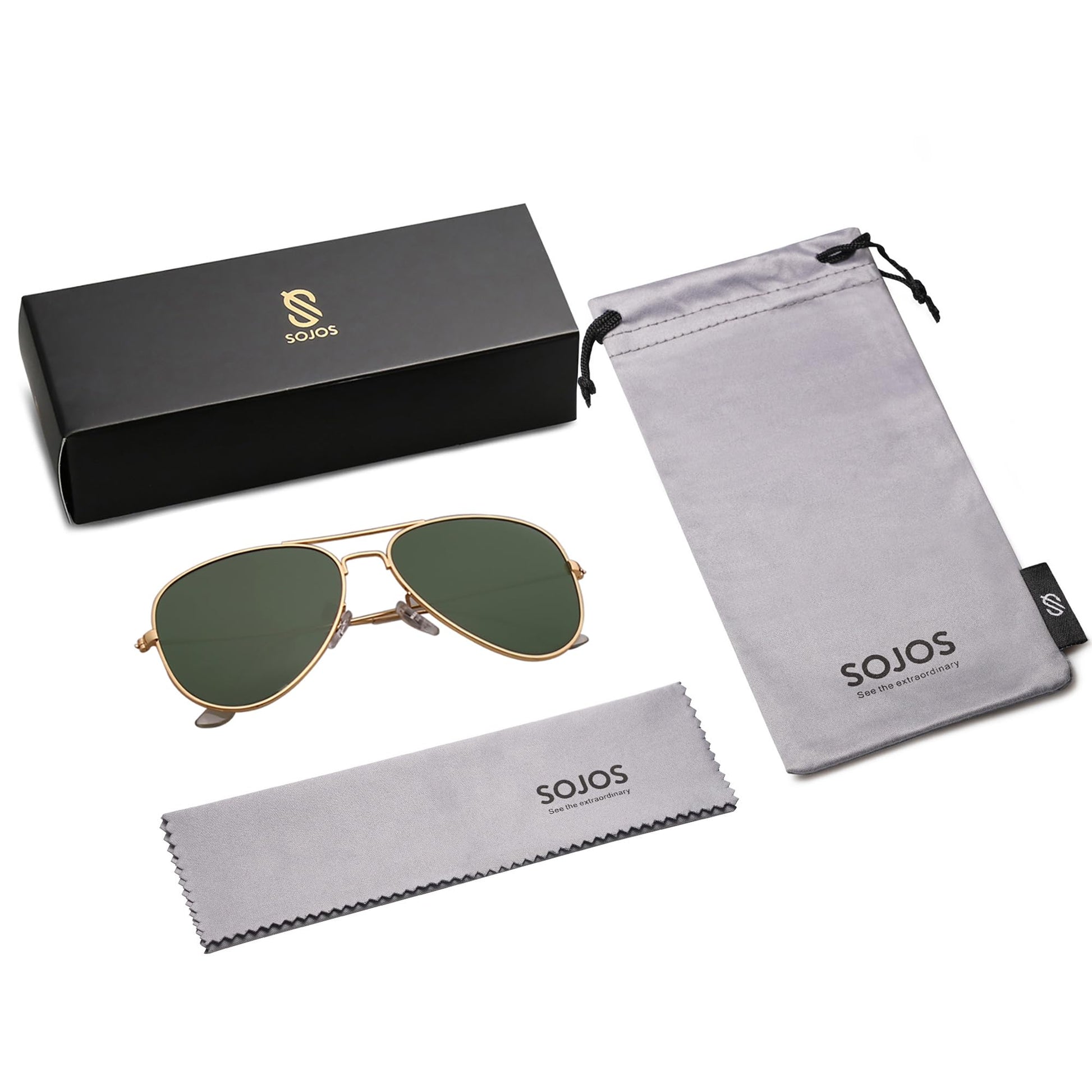 SOJOS Aviator Polarized Sunglasses - Purcell's Clothing Company - 