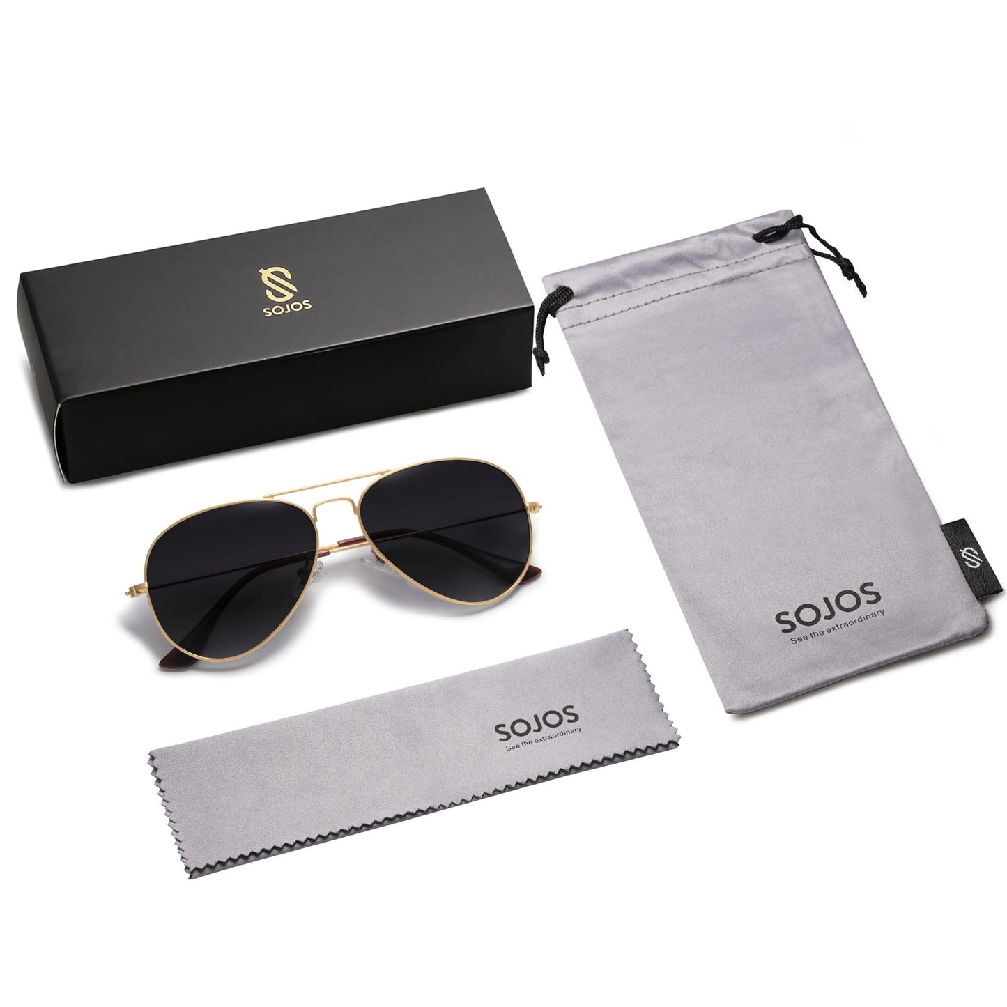 SOJOS Aviator Polarized Sunglasses - Purcell's Clothing Company - 