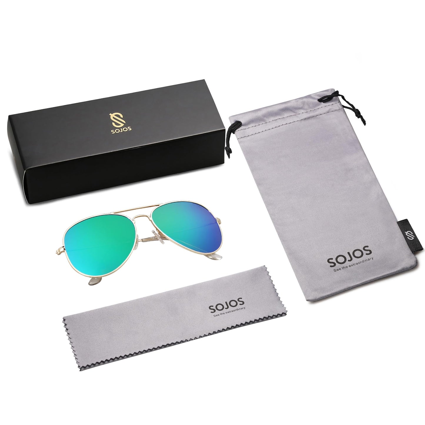 SOJOS Aviator Polarized Sunglasses - Purcell's Clothing Company - 