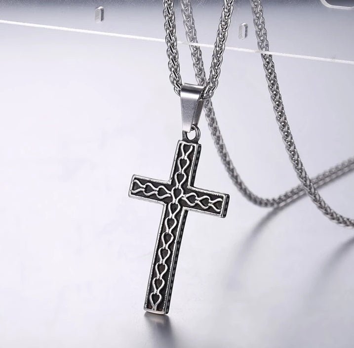 Stainless Steel Cross Necklace - Purcell's Clothing Company - 0