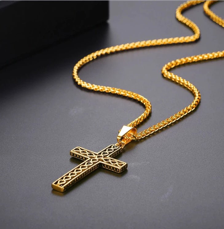 Stainless Steel Cross Necklace - Purcell's Clothing Company - 0