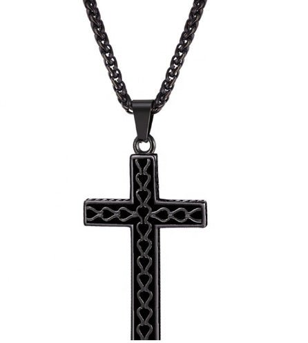 Stainless Steel Cross Necklace - Purcell's Clothing Company - 0