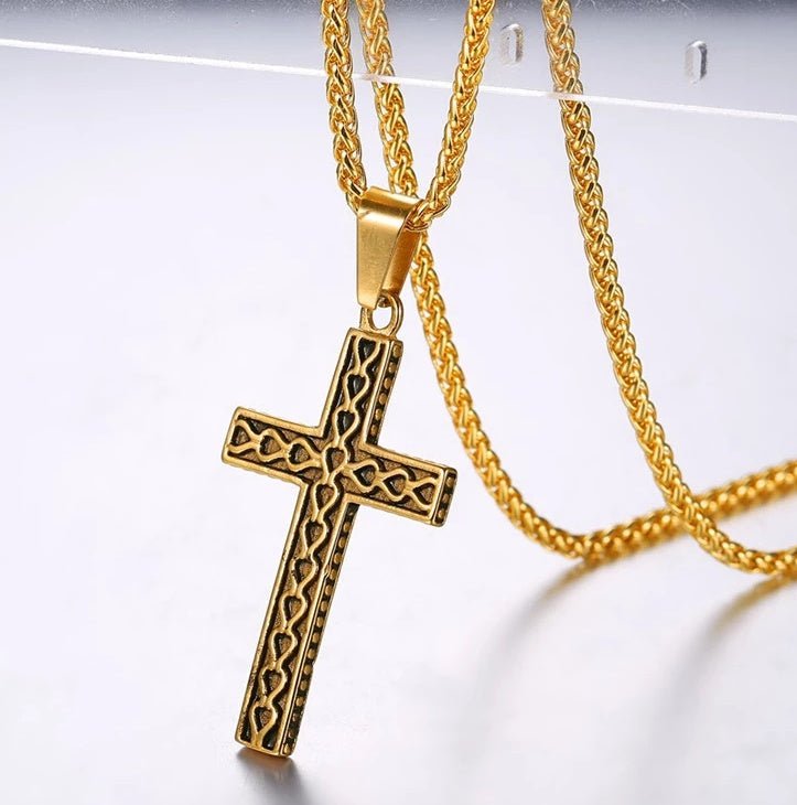 Stainless Steel Cross Necklace - Purcell's Clothing Company - 0