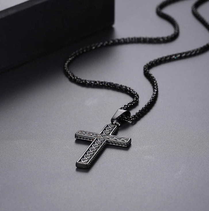 Stainless Steel Cross Necklace - Purcell's Clothing Company - 0