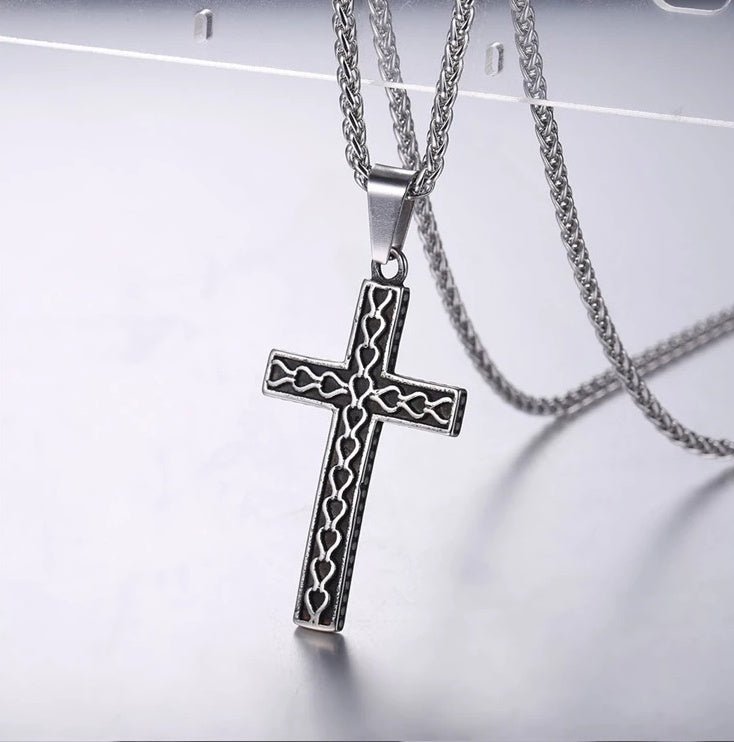 Stainless Steel Cross Necklace - Purcell's Clothing Company - 0