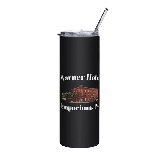 Stainless Steel Tumbler Warner Hotel Print - Purcell's Clothing Company
