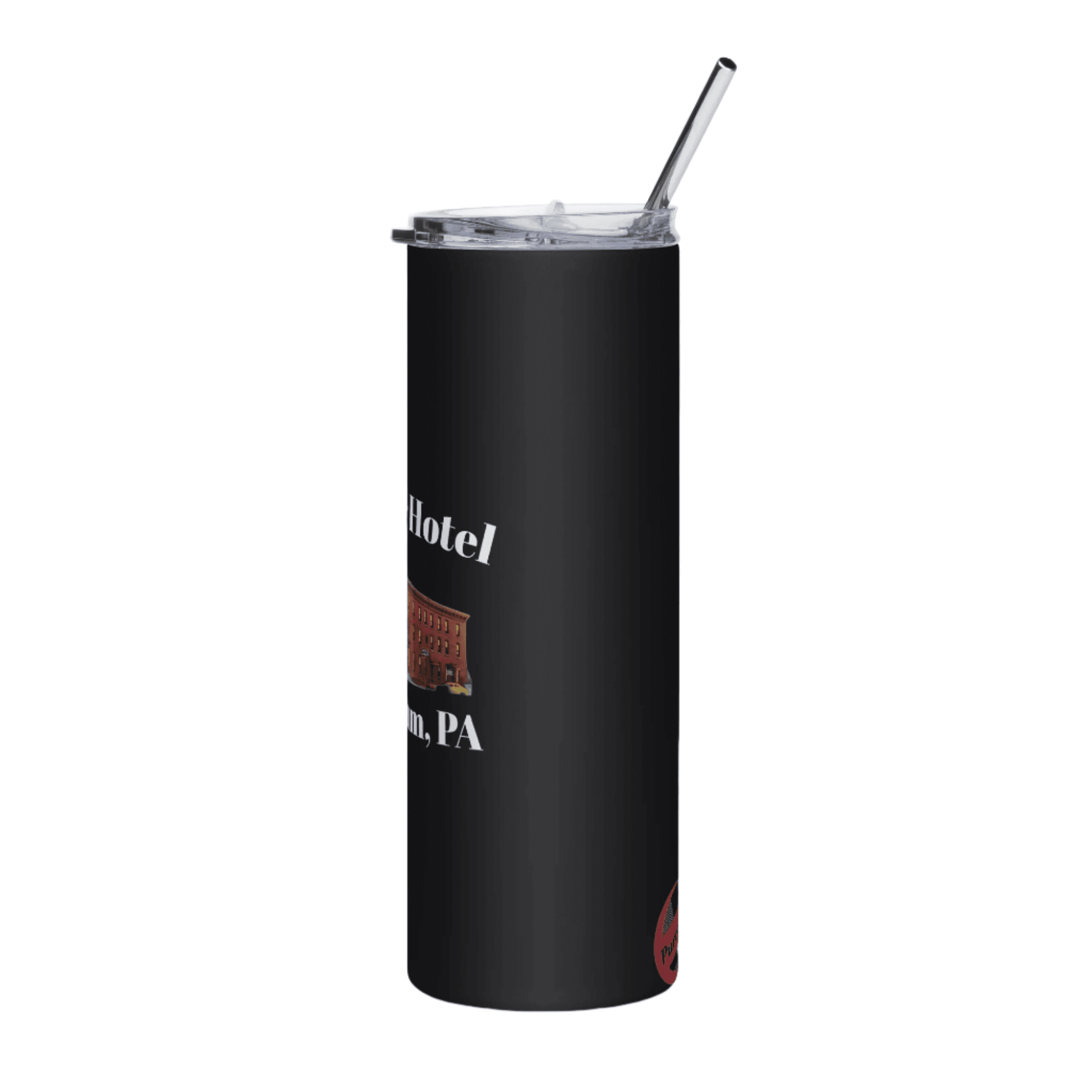 Stainless Steel Tumbler Warner Hotel Print - Purcell's Clothing Company
