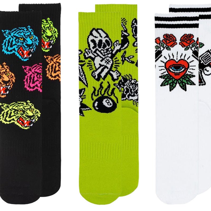 Street Sport Letters Japanese Trendy Socks Creative Tube Socks - Purcell's Clothing Company - 0