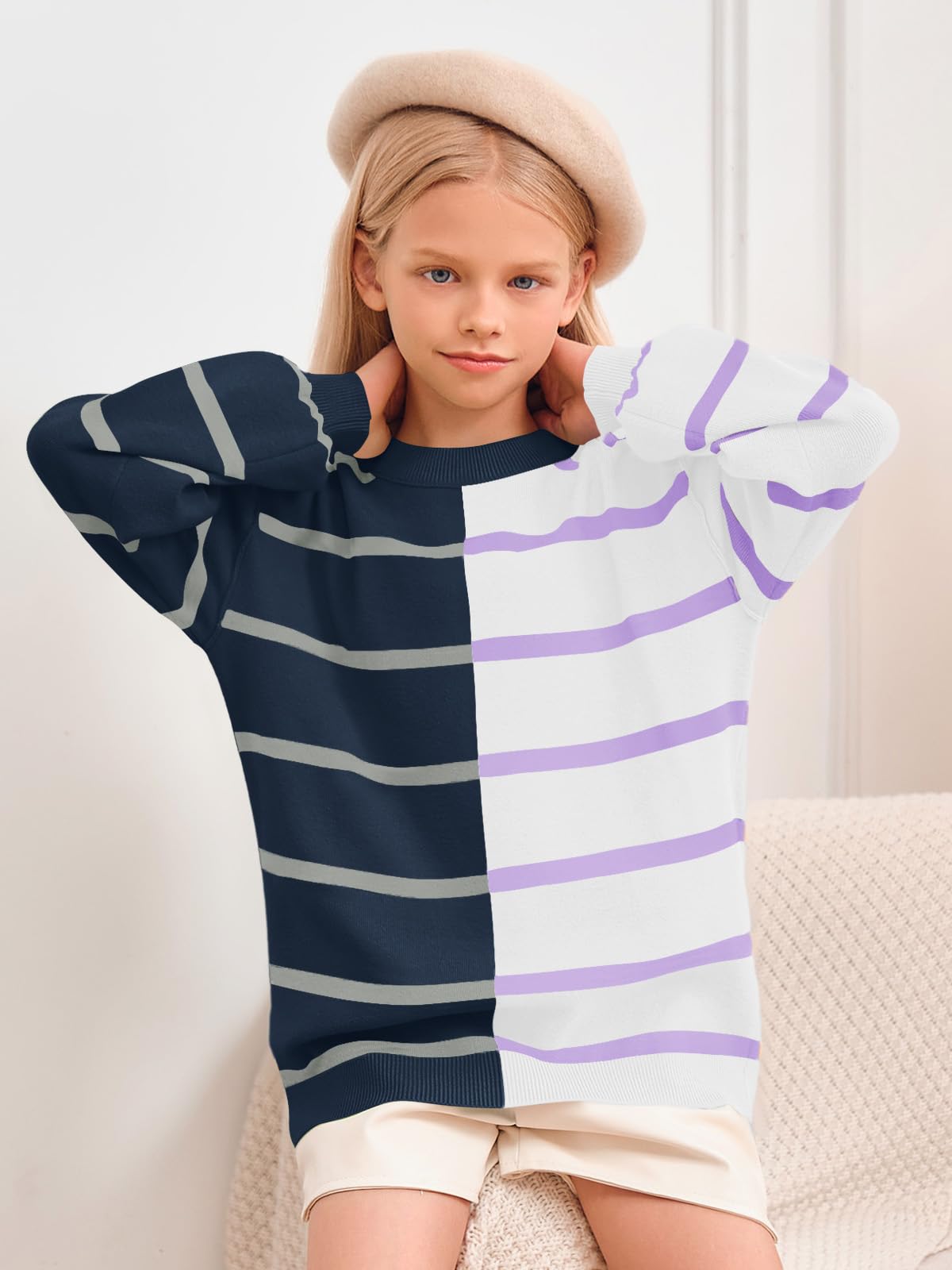 Striped Color Block Pullover - Purcell's Clothing Company - 