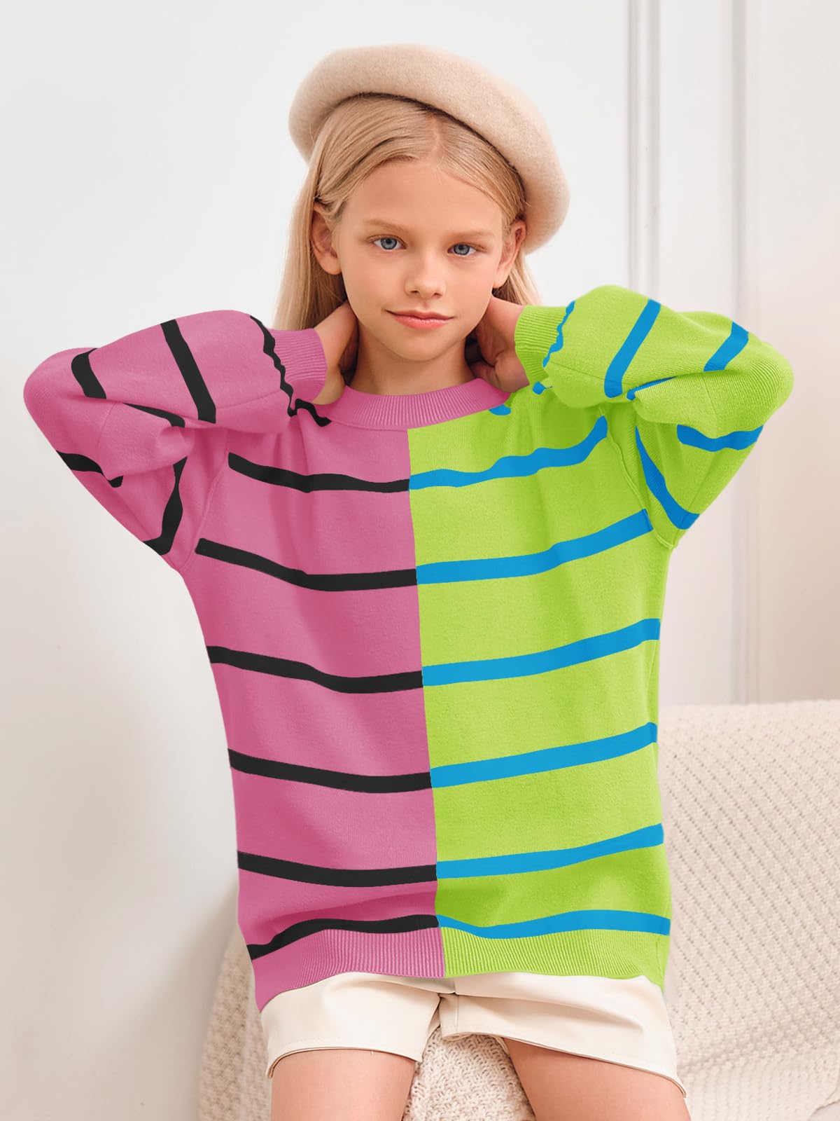 Striped Color Block Pullover - Purcell's Clothing Company - 