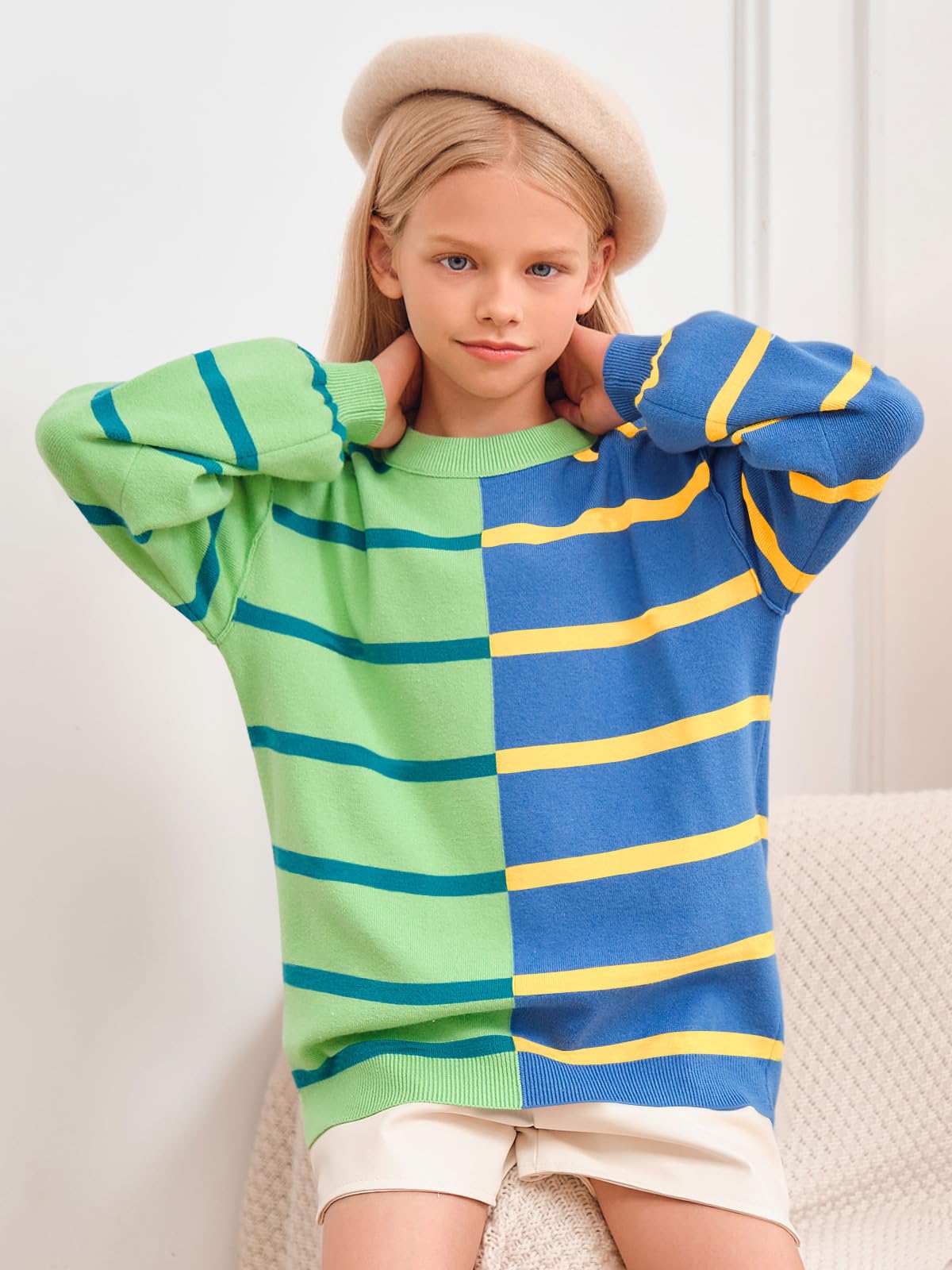 Striped Color Block Pullover - Purcell's Clothing Company - 