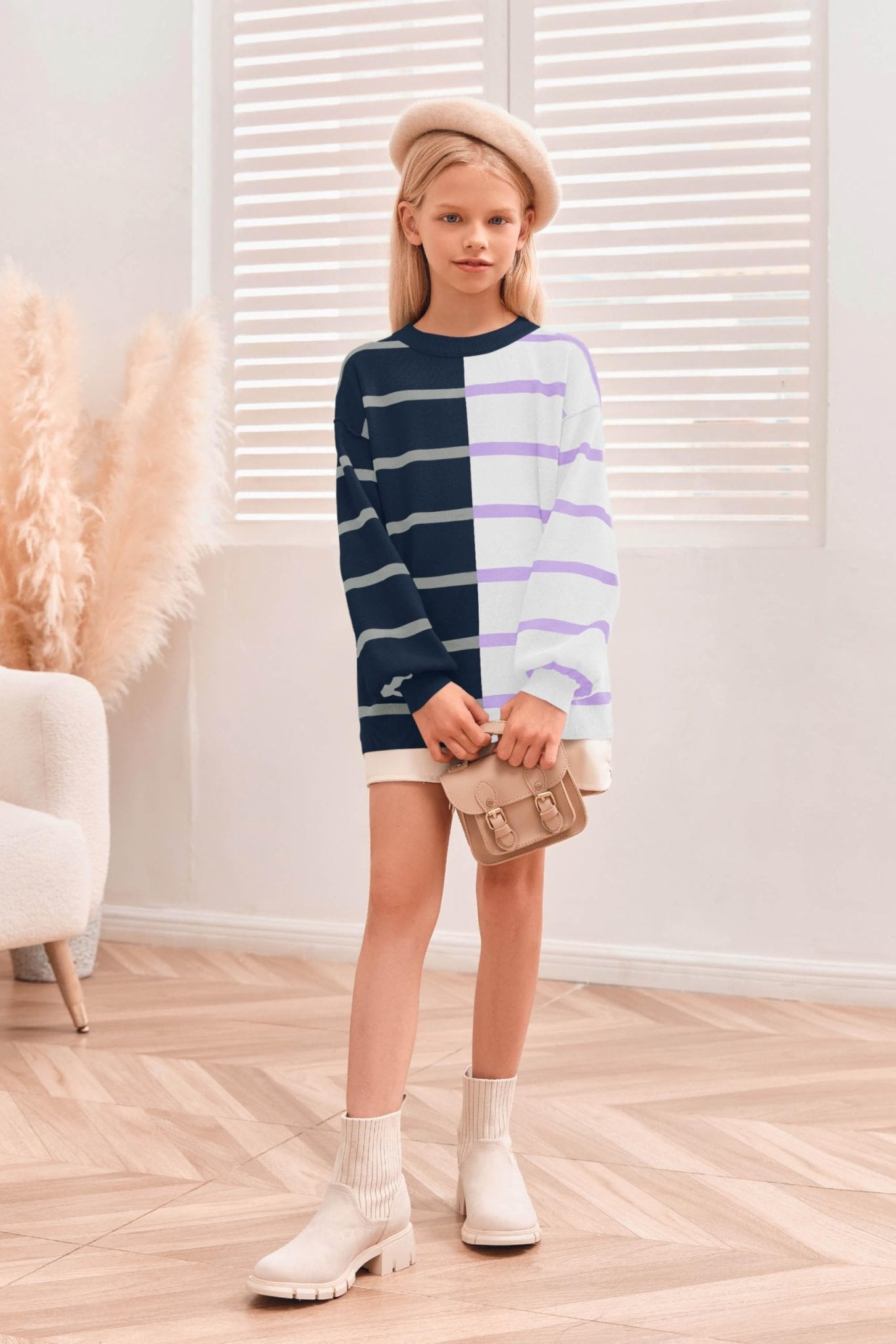 Striped Color Block Pullover - Purcell's Clothing Company - 